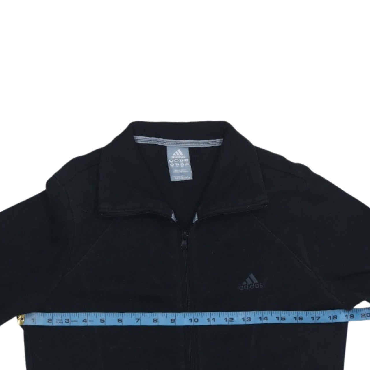 Adidas Women Black Size 16 Full Zip Sweatshirt Jacket