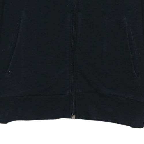 Adidas Women Black Size 16 Full Zip Sweatshirt Jacket