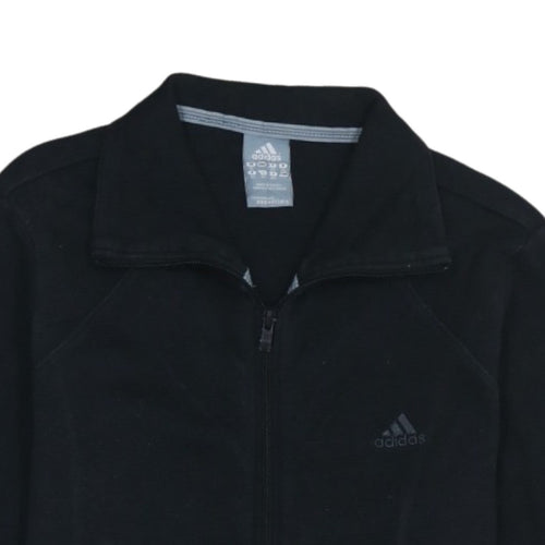 Adidas Women Black Size 16 Full Zip Sweatshirt Jacket