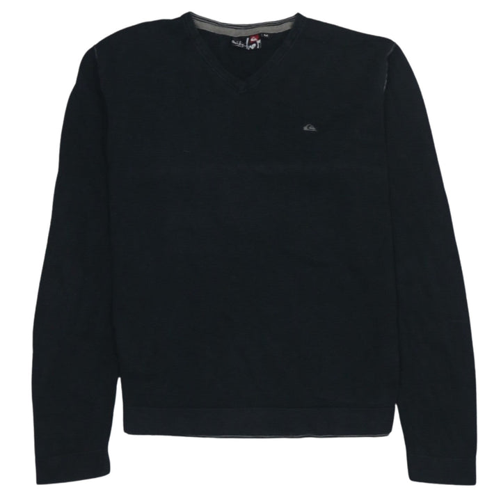 Quiksilver Men's Black V-Neck Knit Sweatshirt Size M