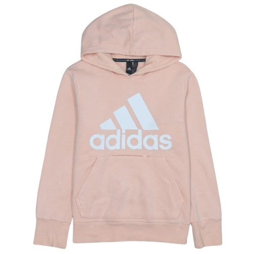 Adidas Womens Pink Pullover Hoodie Size L Cotton Blend Logo