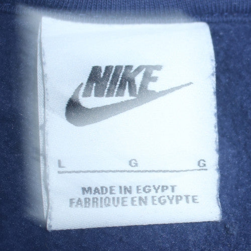 Nike Men's Blue Crew Neck Pullover Logo Sweatshirt Size L