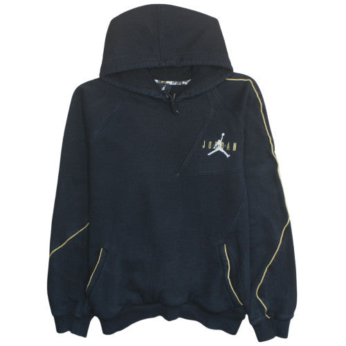 Jordan Men's Black Pullover Hoodie L Cotton Blend Athletic Style