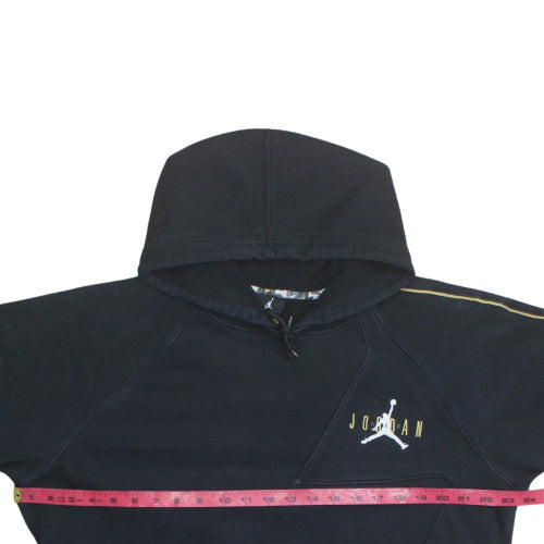 Jordan Men's Black Pullover Hoodie L Cotton Blend Athletic Style
