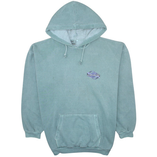 Quiksilver Men's Green Pullover Hoodie L Vintage Fleece Surf Style