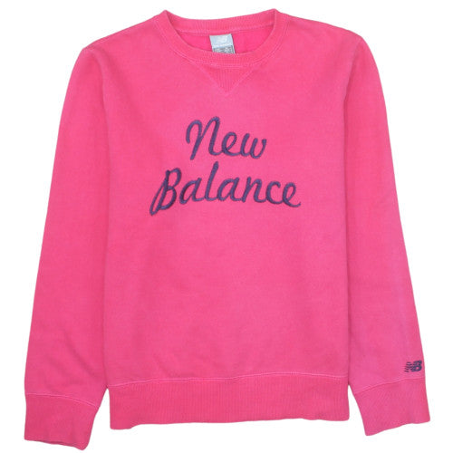 New Balance Womens Pink Pullover Sweatshirt XS Cotton Blend