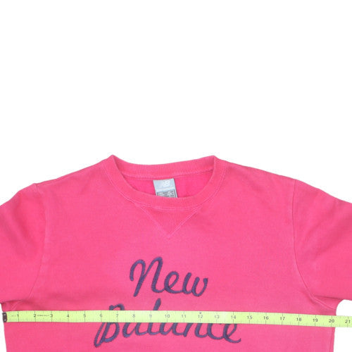 New Balance Womens Pink Pullover Sweatshirt XS Cotton Blend