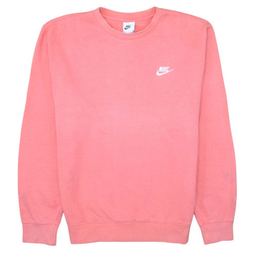 Nike Men's Pink Pullover Crew Neck Fleece Sweatshirt Size S