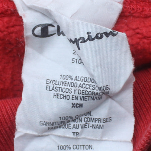 Champion Womens Red XS Reverse Weave Pullover Hoodie Sweatshirt