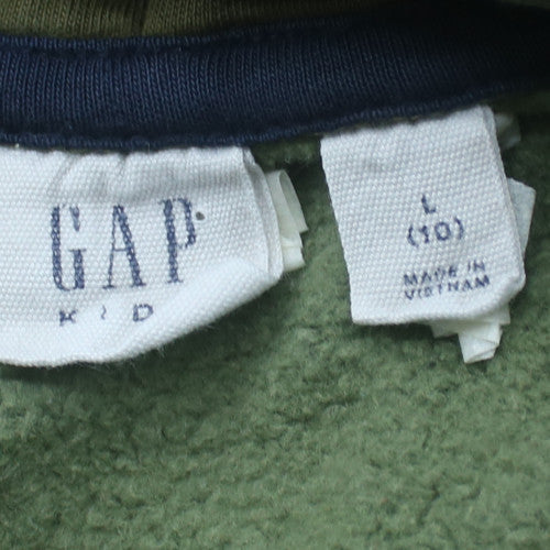 GAP Boys Green Camouflage Pullover Hoodie Size 10 L Cotton Blend