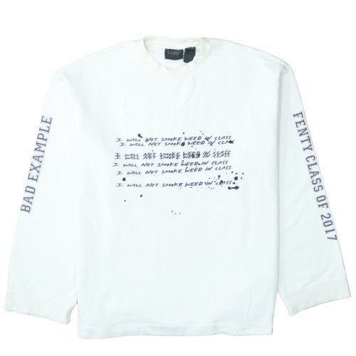 Puma by Rihanna Mens White Graphic Pullover Sweatshirt UK 10 - Fenty Edition