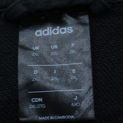 adidas Men’s Black 2XL Full Zip Hoodie Sports Fleece