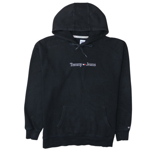 Tommy Jeans Men's Black XL Pullover Fleece Hoodie