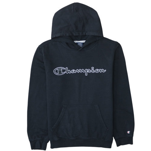 Champion Women's Black Pullover Hoodie Medium Cotton Blend