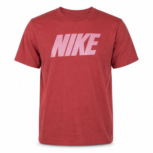 Front view of Nike Men's Red Dri-Fit Crew Neck Athletic T-Shirt XL