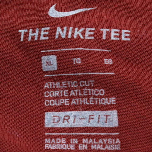 Nike Men's Red Dri-Fit Crew Neck Athletic T-Shirt XL