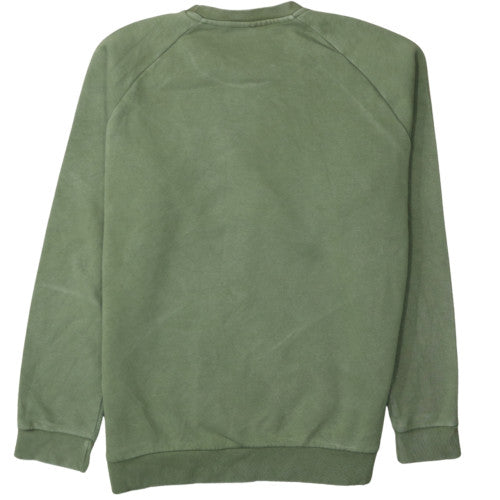 Adidas Men’s Green Crew Neck Pullover Sweatshirt L Fleece