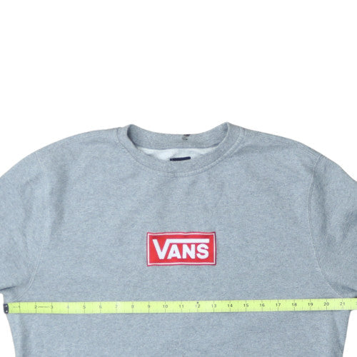 Vans Men's Grey Logo Pullover Sweatshirt Medium Regular Fit
