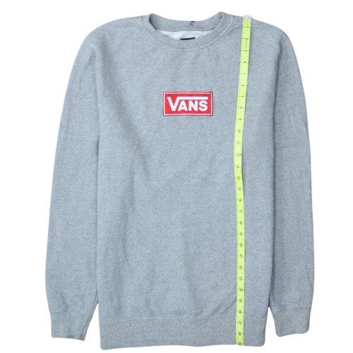 Vans Men's Grey Logo Pullover Sweatshirt Medium Regular Fit