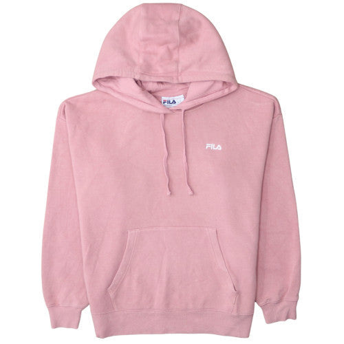 Fila Women Pink Pullover Hoodie XL Cotton Blend Casual