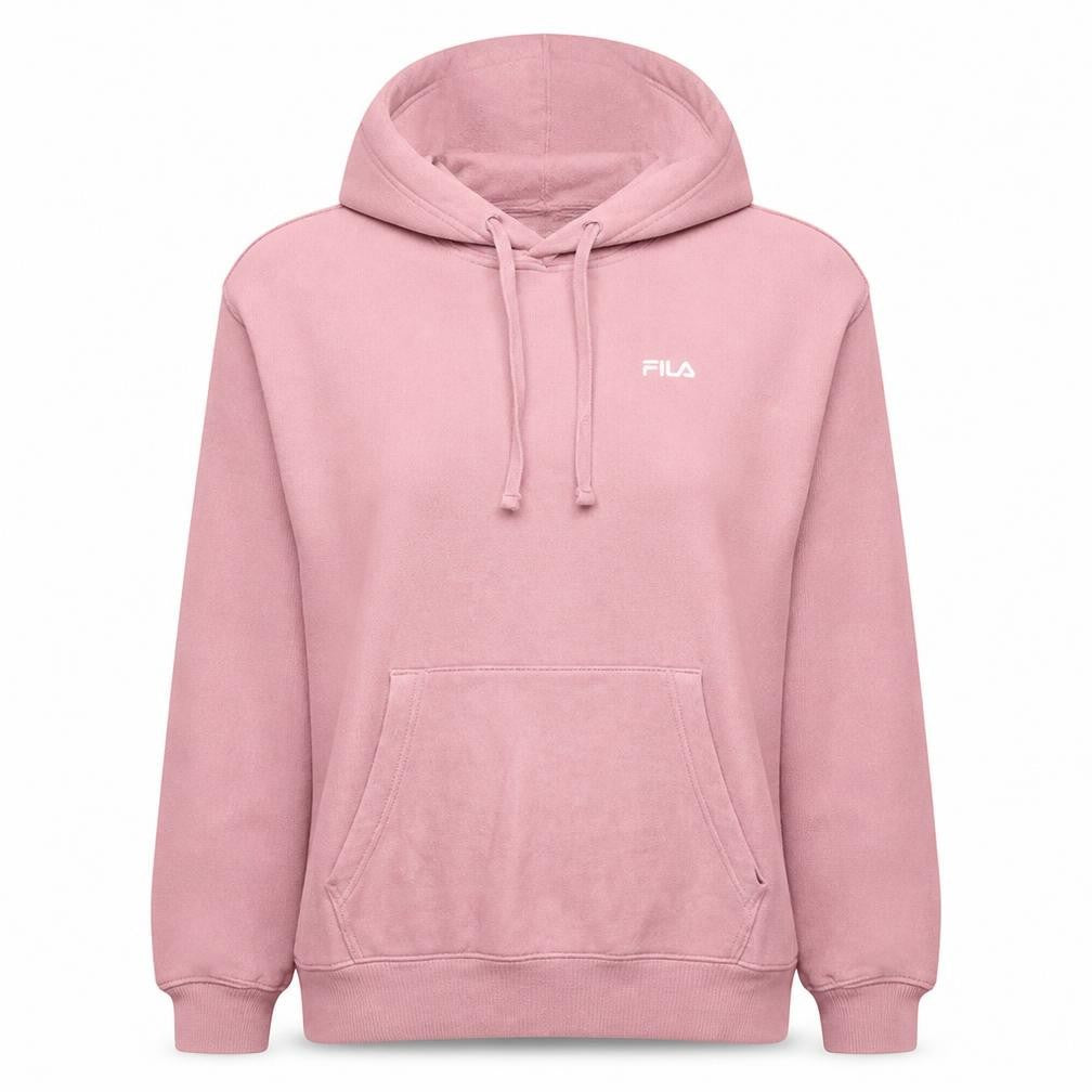 Fila Women Pink Pullover Hoodie XL Cotton Blend Casual