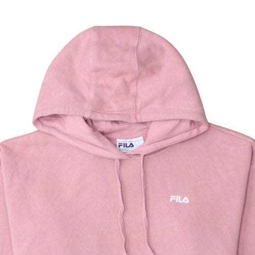 Fila Women Pink Pullover Hoodie XL Cotton Blend Casual
