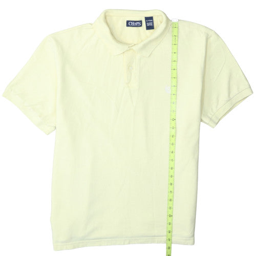 Chaps Men's Yellow XL Cotton Short Sleeve Polo Shirt