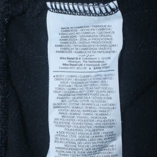 Nike Men's Black Cargo Fleece Jogger Trousers M