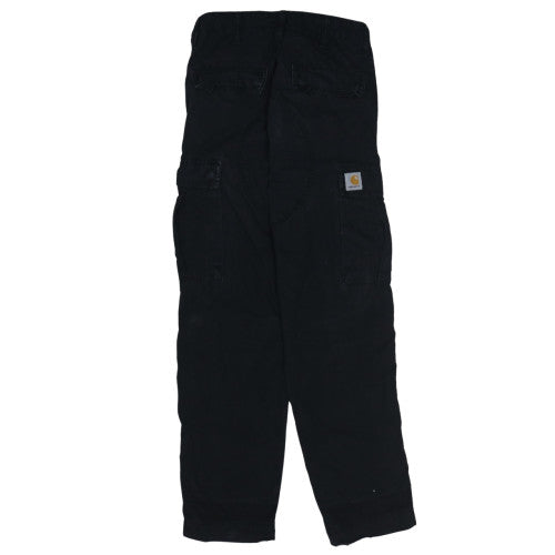 Carhartt Boys Black Cargo Trousers 10 Years Ripstop Cotton Blend
