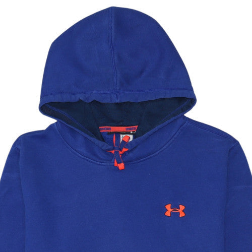 Under Armour Mens Blue Pullover Hoodie Fleece Lined Size L Sportswear