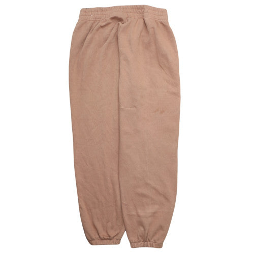 Nike Womens Brown Fleece Sweatpants L Elastic Waist Logo Joggers