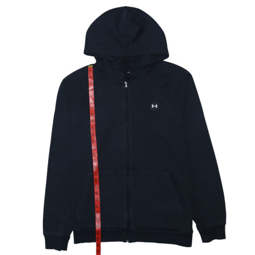 Under Armour Men’s Black Full Zip Hoodie Size L Lightweight Fleece