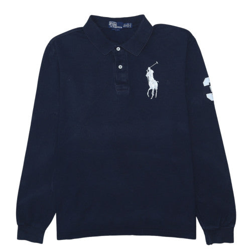Ralph Lauren Men’s Navy Long Sleeve Polo Shirt XXL Custom Fit