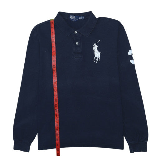 Ralph Lauren Men’s Navy Long Sleeve Polo Shirt XXL Custom Fit