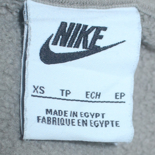 Nike Men's Grey XS Crew Neck Pullover Sweatshirt Embroidered Logo
