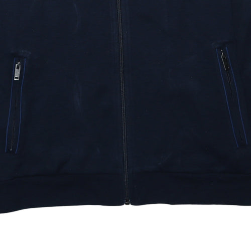 Hugo Boss Men’s Blue Full Zip Cotton Sweatshirt XL