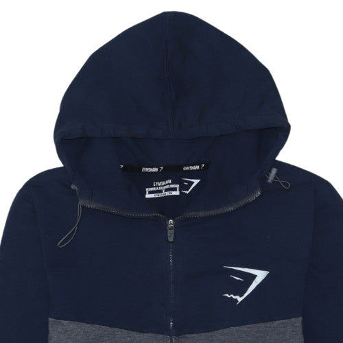 Gymshark Men’s Blue Full Zip Athletic Hoodie Size M