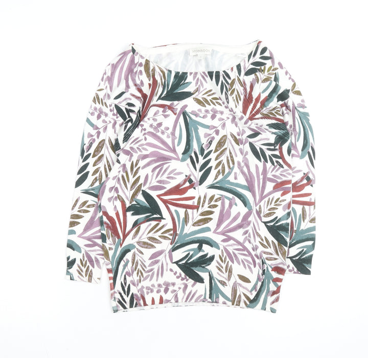 Monsoon Women's Multicoloured Floral Pullover Jumper Size S