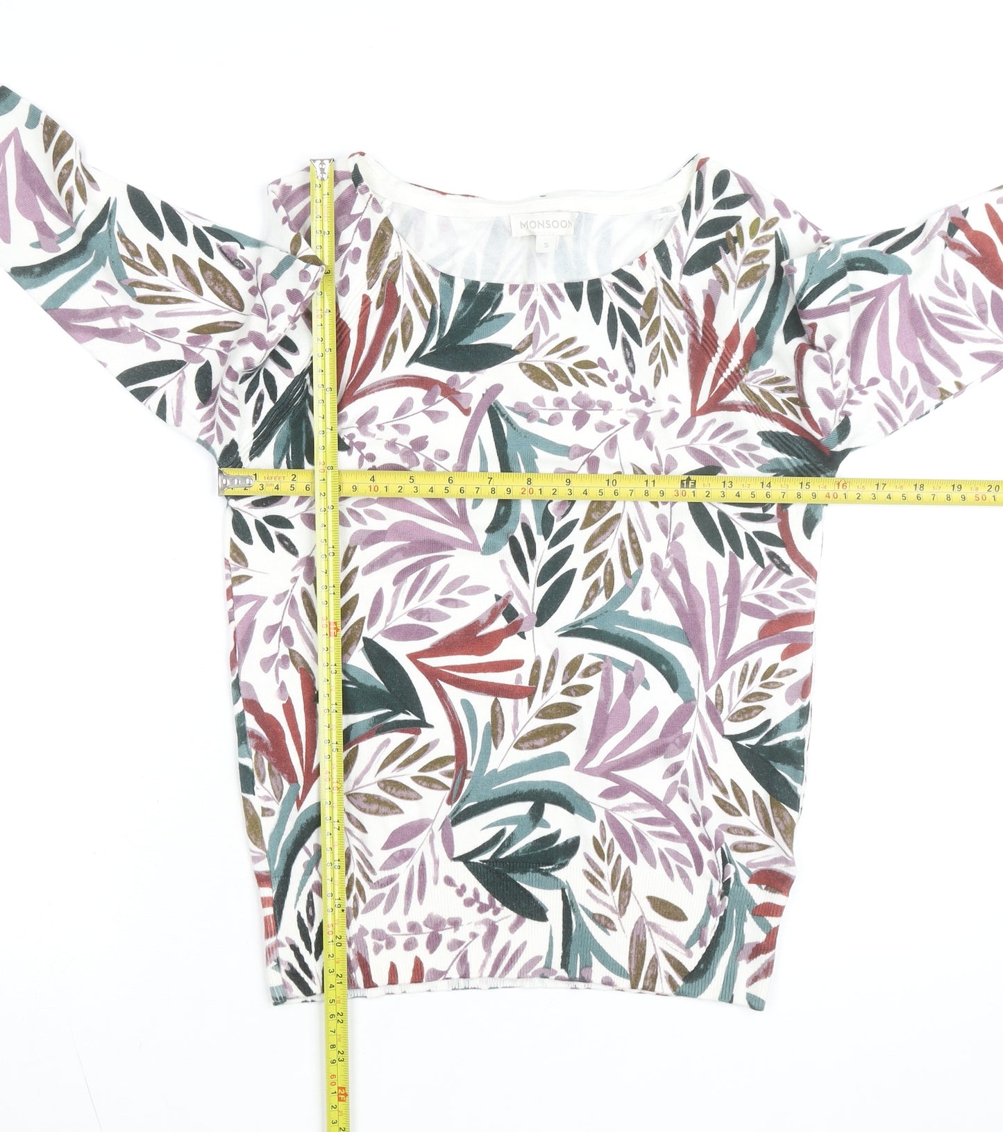 Monsoon Women's Multicoloured Floral Pullover Jumper Size S