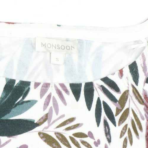 Monsoon Women's Multicoloured Floral Pullover Jumper Size S