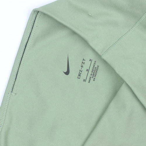 Nike Women's Green Dri-FIT Leggings Medium Moisture Wicking Activewear