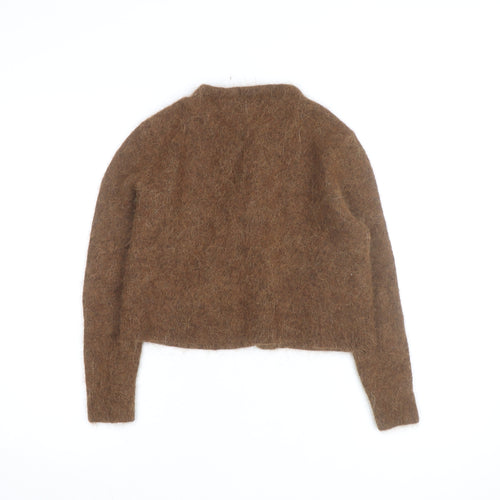Marks and Spencer Women's Brown Wool Alpaca Knit Cardigan M