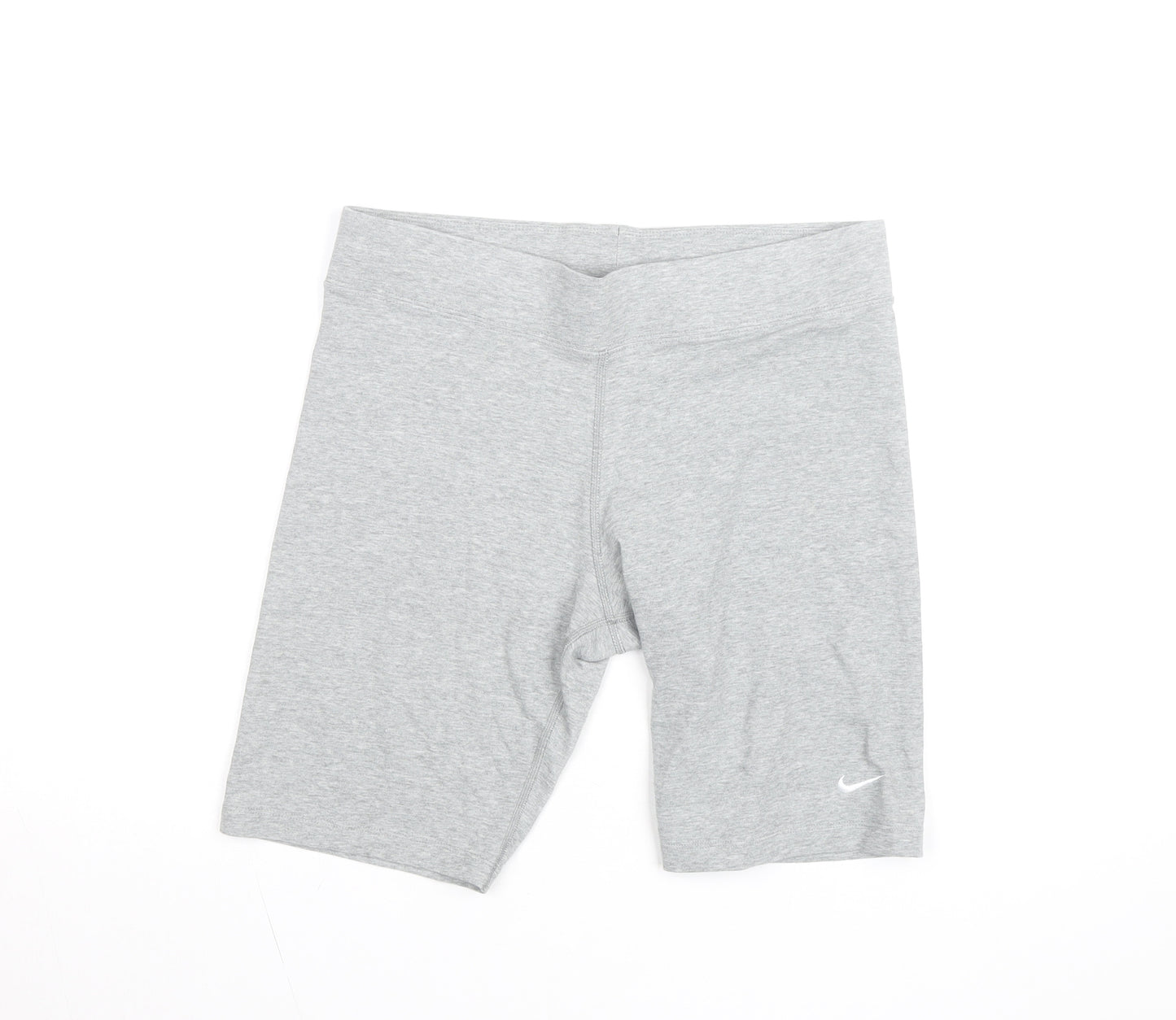 Nike Womens Grey Large Biker Shorts Slim Fit Stretch Activewear
