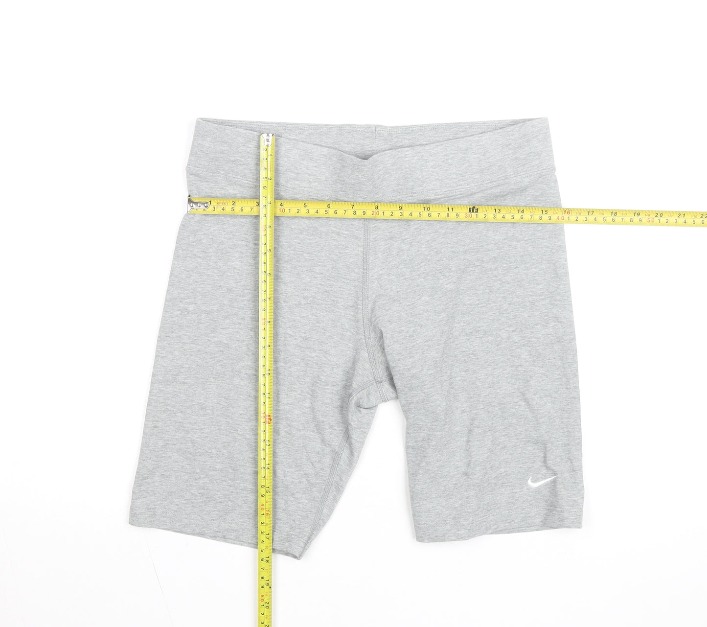 Nike Womens Grey Large Biker Shorts Slim Fit Stretch Activewear