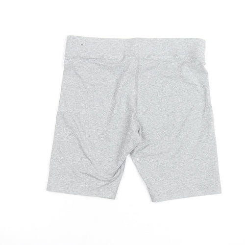 Nike Womens Grey Large Biker Shorts Slim Fit Stretch Activewear