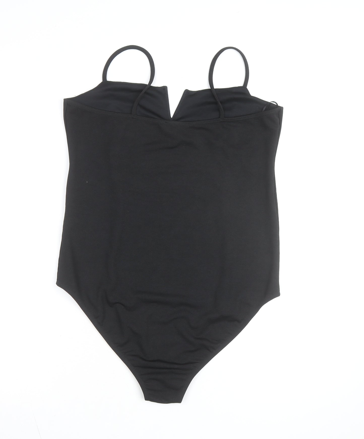 New Look Women's Black Bodysuit Size 18 Sweetheart Stretch Jersey