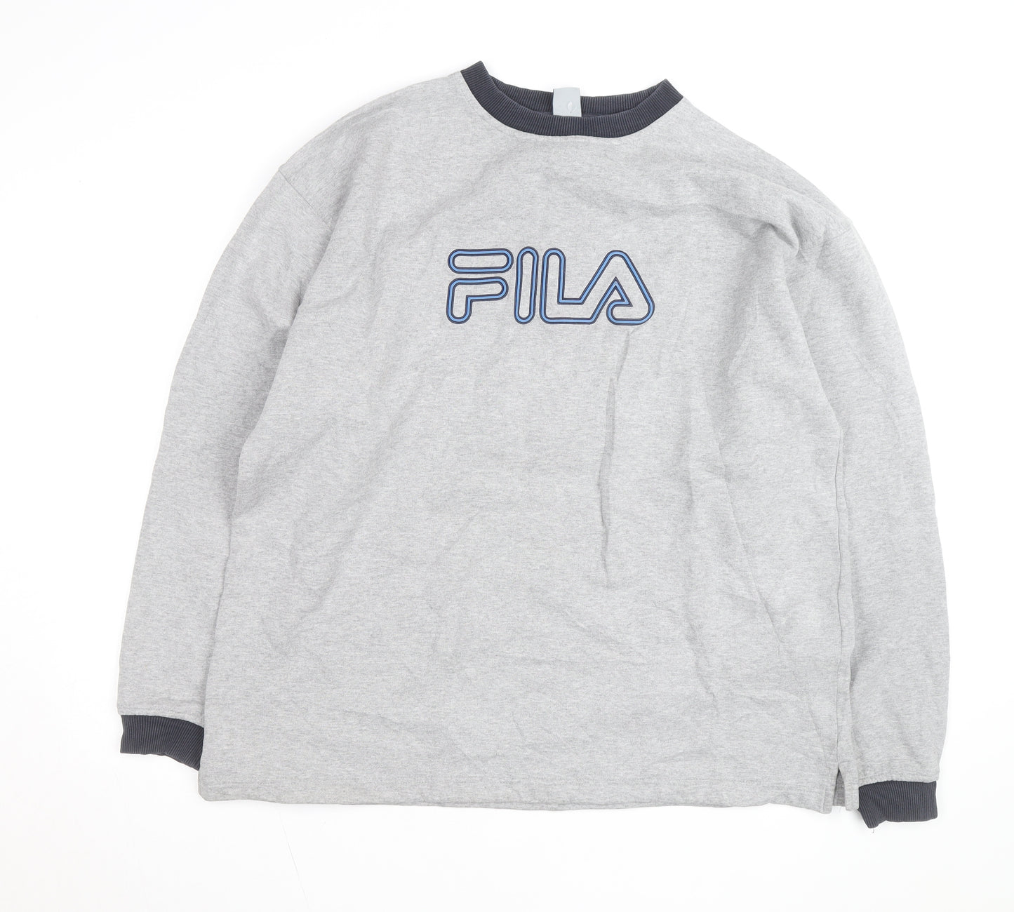 FILA Men’s Grey 2XL Pullover Logo Sweatshirt