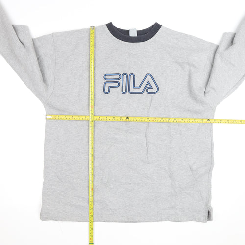 FILA Men’s Grey 2XL Pullover Logo Sweatshirt
