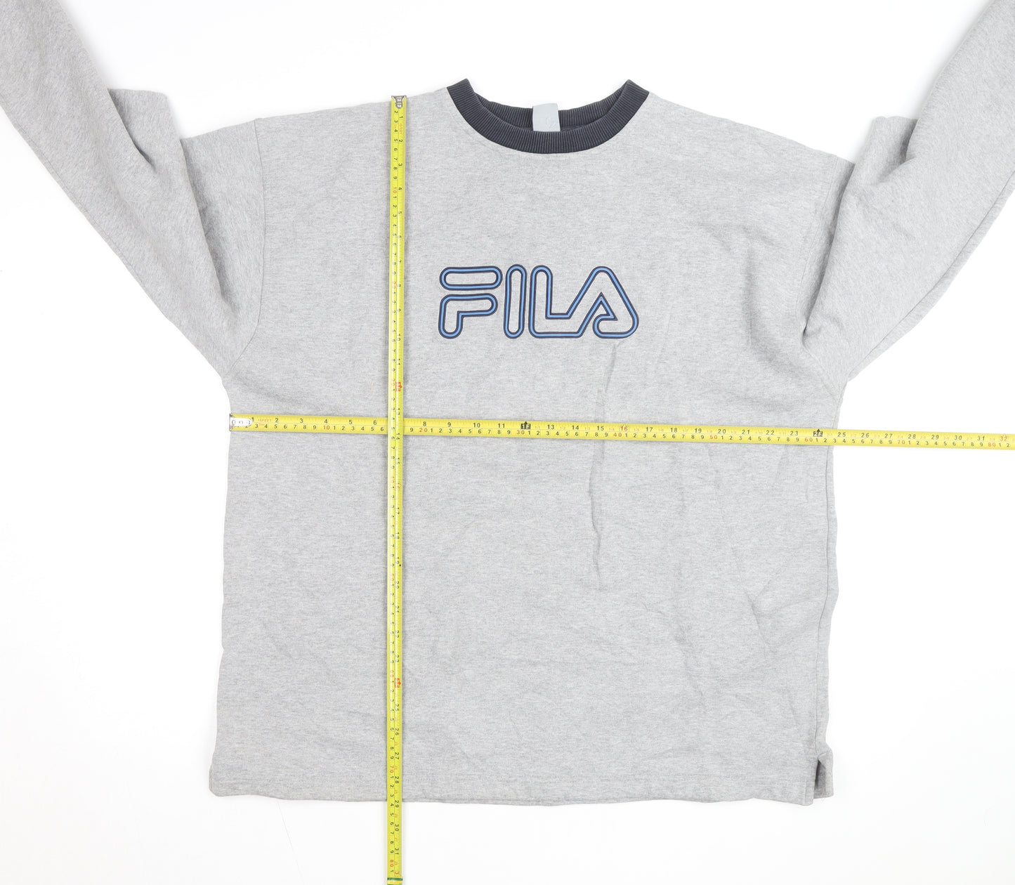 FILA Men’s Grey 2XL Pullover Logo Sweatshirt