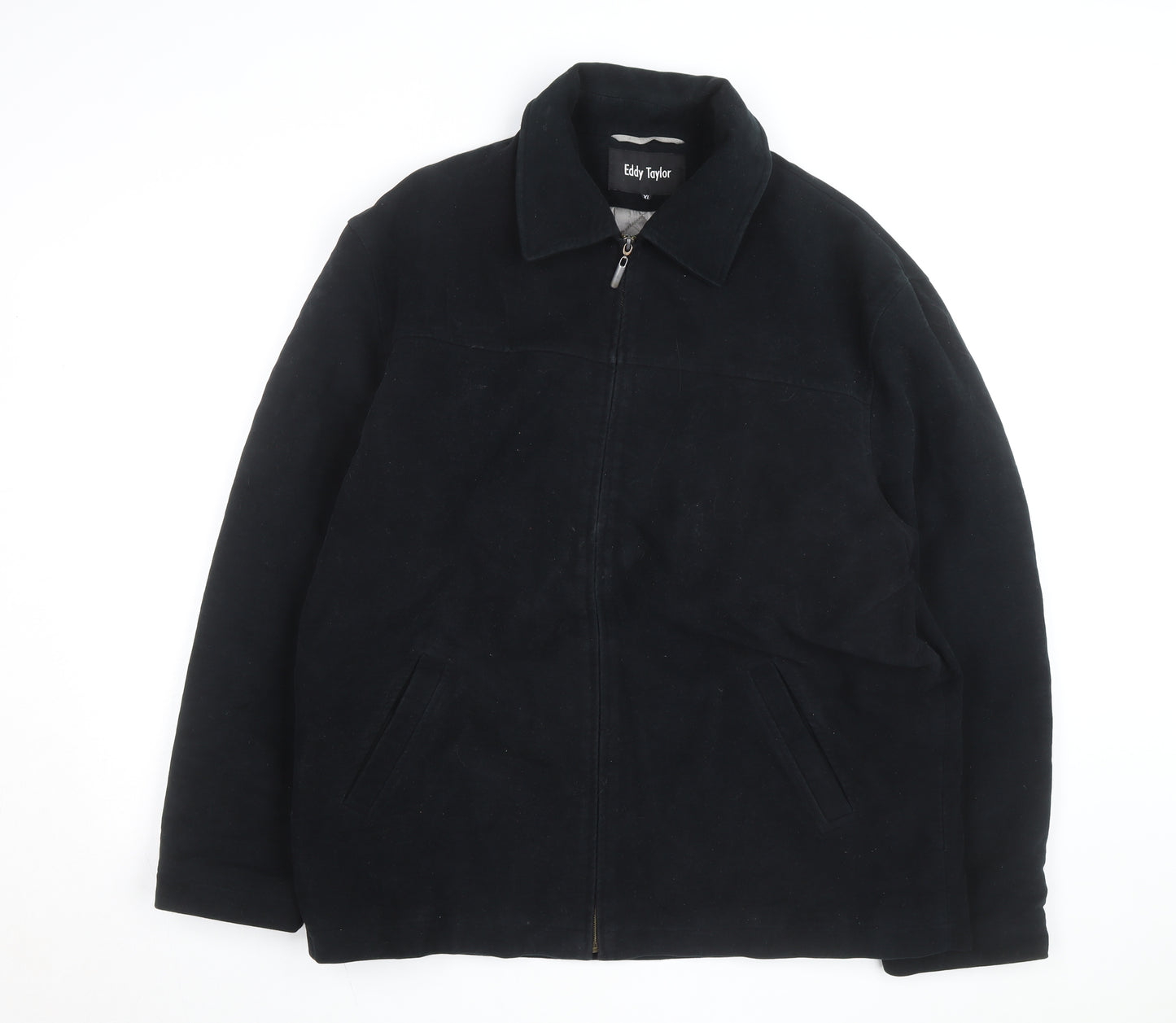 Eddy Taylor Men's Black XL Cotton Full Zip Lined Jacket